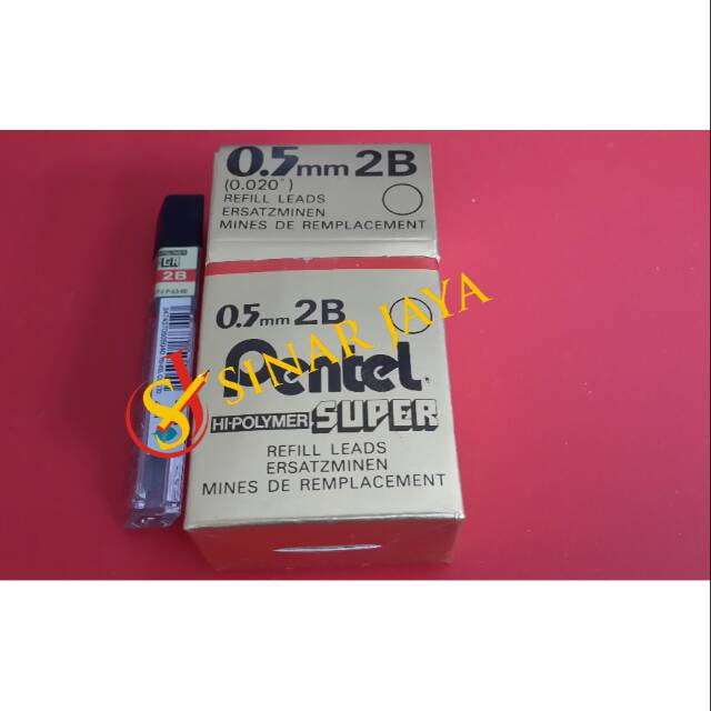 

Isi pensil pentel 2B 0,5mm