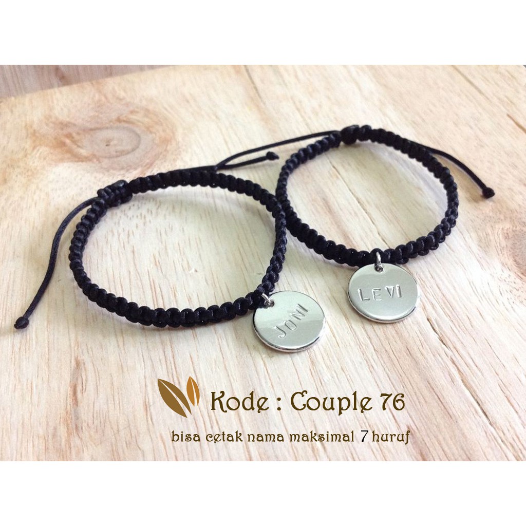 Ljpassion Gelang Couple Shamballa Love Hitam - Wiring