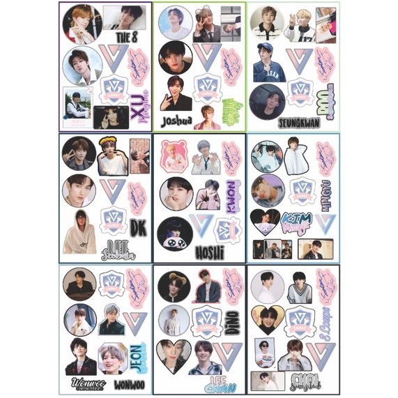 

(CUCI GUDANG) STIKER SET UNOFF SEVENTEEN S.COUPS JEONGHAN WOOZI HOSHI JUN DK WONWOO THE8 MINGYU JOSHUA SEUNGKWAN VERNON DINO