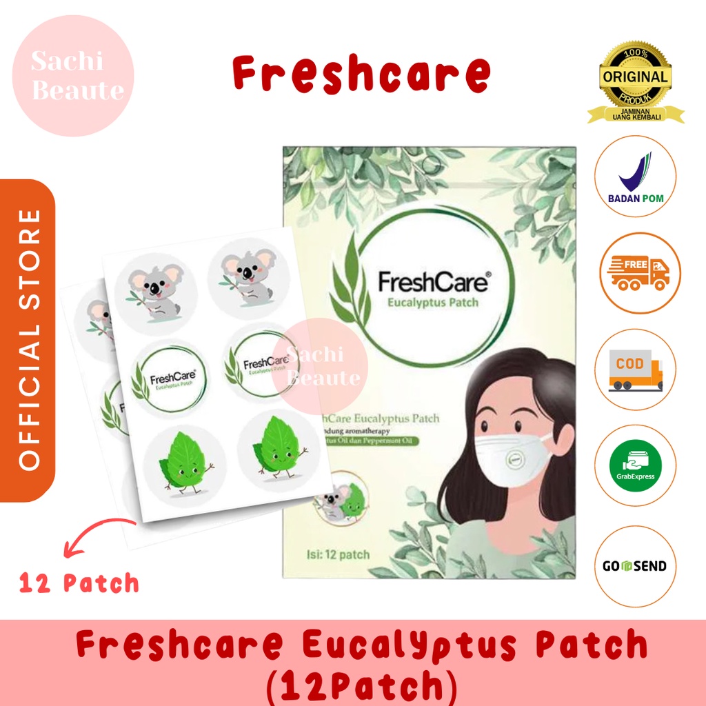 Freshcare Eucalyptus Patch (1 sachet isi 12 Patch) Fresh Care Tempel Di Masker Eucalytus Patch