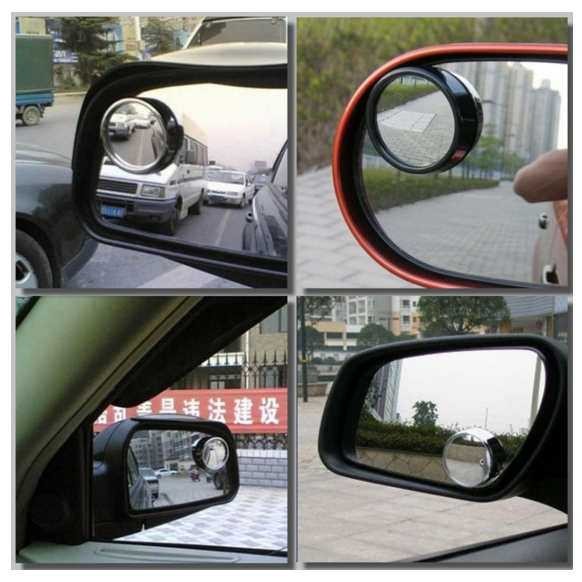 Kaca spion Cembung kecil mobil sudut 360 derajat / blind spot mirror 1 set isi 2