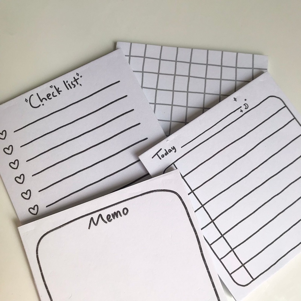 

memopad hitam putih lucu untuk dekorasi jurnal/ journal deco