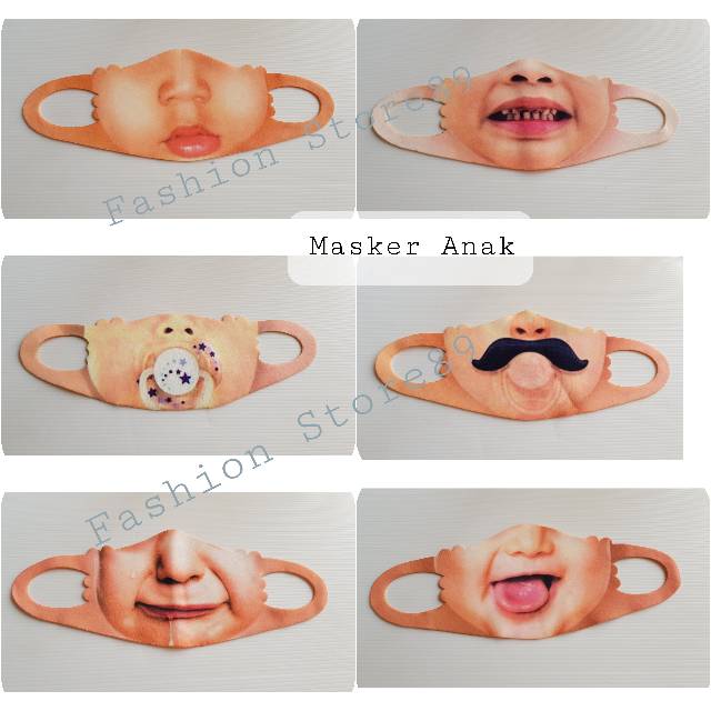 Ready siap kirim masker kekinian wajah anak masker custom wajah masker anak import bestseller halus