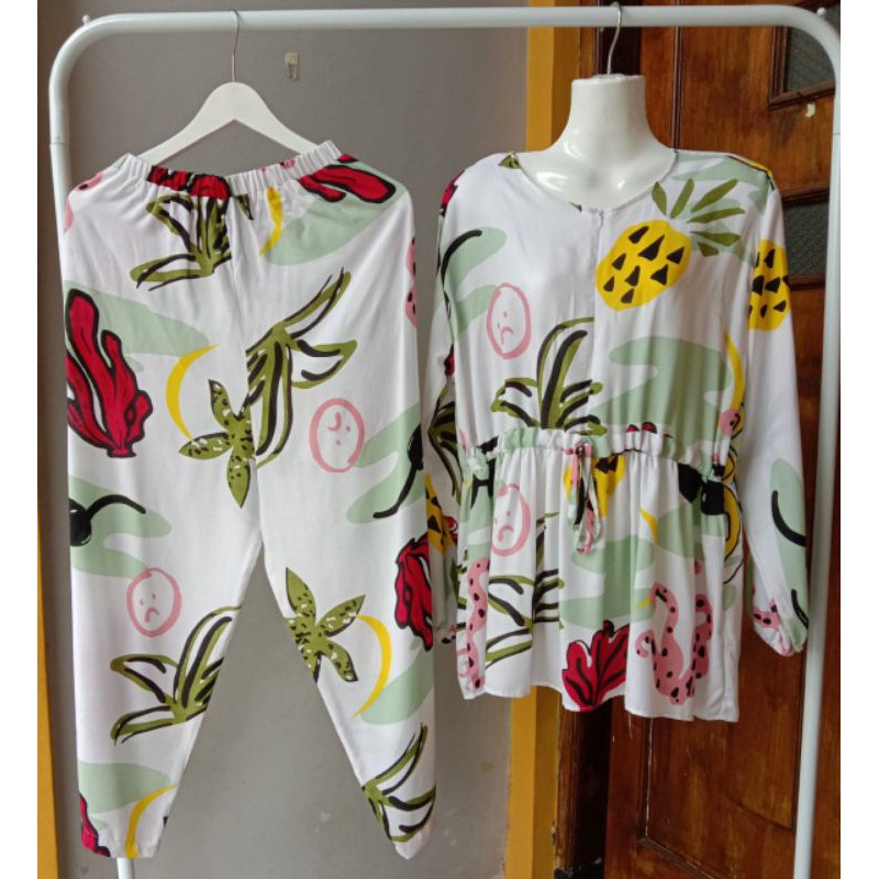 pajamas rayon /setelan rayon/setcelana