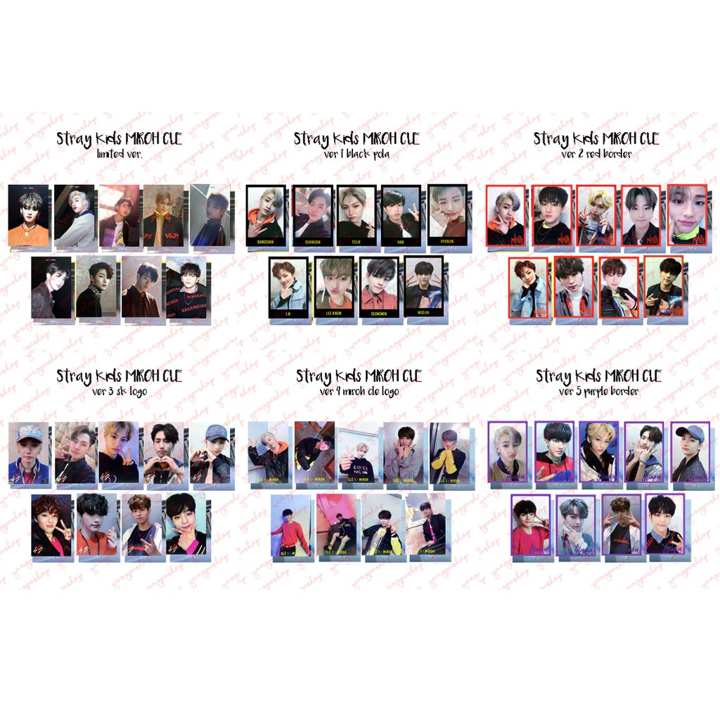 [READY / SET] STRAY KIDS MIROH CLE SKZZ PHOTOCARD FAN MADE UNOFFICIAL YANGPASHOP  SK SKZ BANGCHAN HY