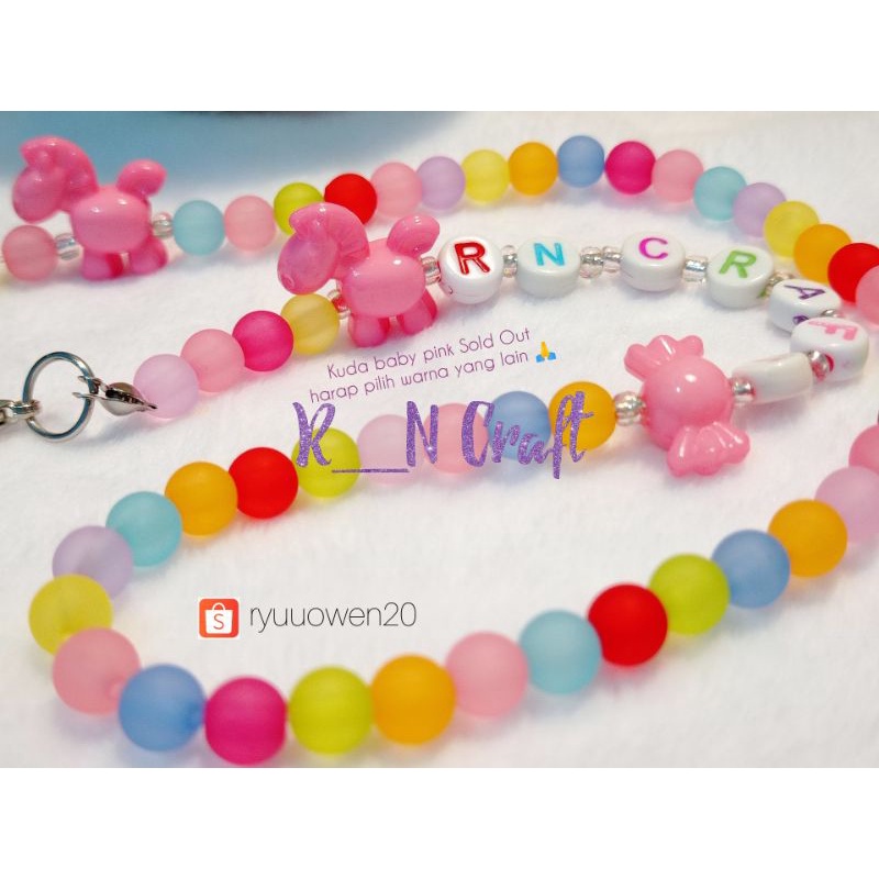 Strep masker nama anak / Tali masker nama anak / Gantungan masker nama anak / Strap masker nama anak