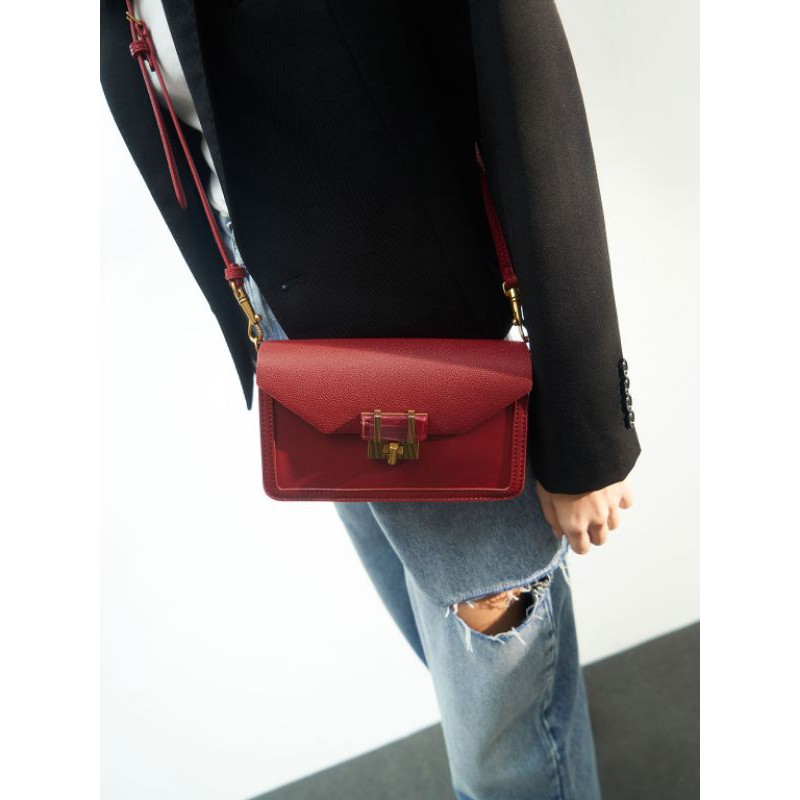 CK Stone-Embellished Envelope Bag