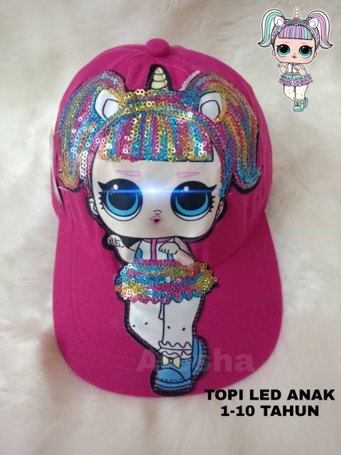 Topi lol led bisa nyala di tepuk nyala