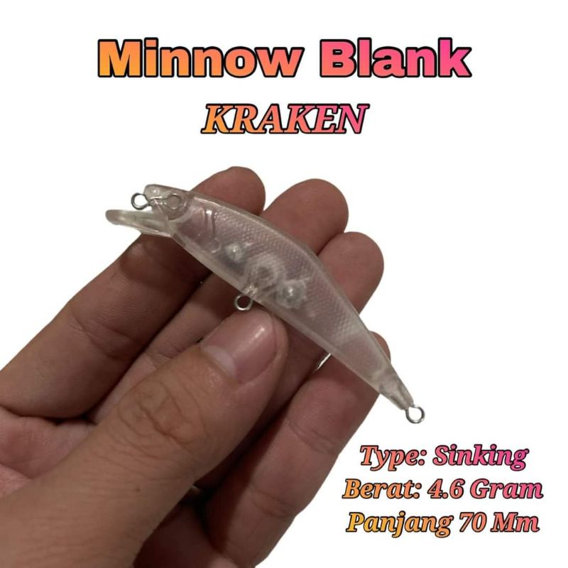 Blank minow kraken 4,6 gram Costum ultralight maker