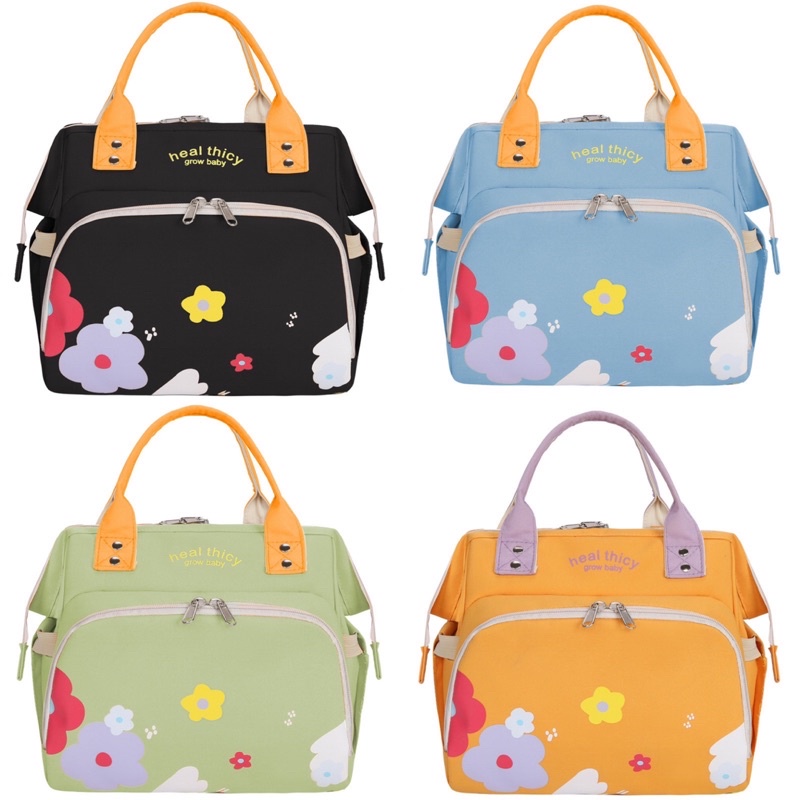 TAS BAYI 6002 - Tas Bayi Multifungsi HEALTHICY Baby Diapers Bag Perawatan Tas Perlengkapan Ransel Backpack - G1