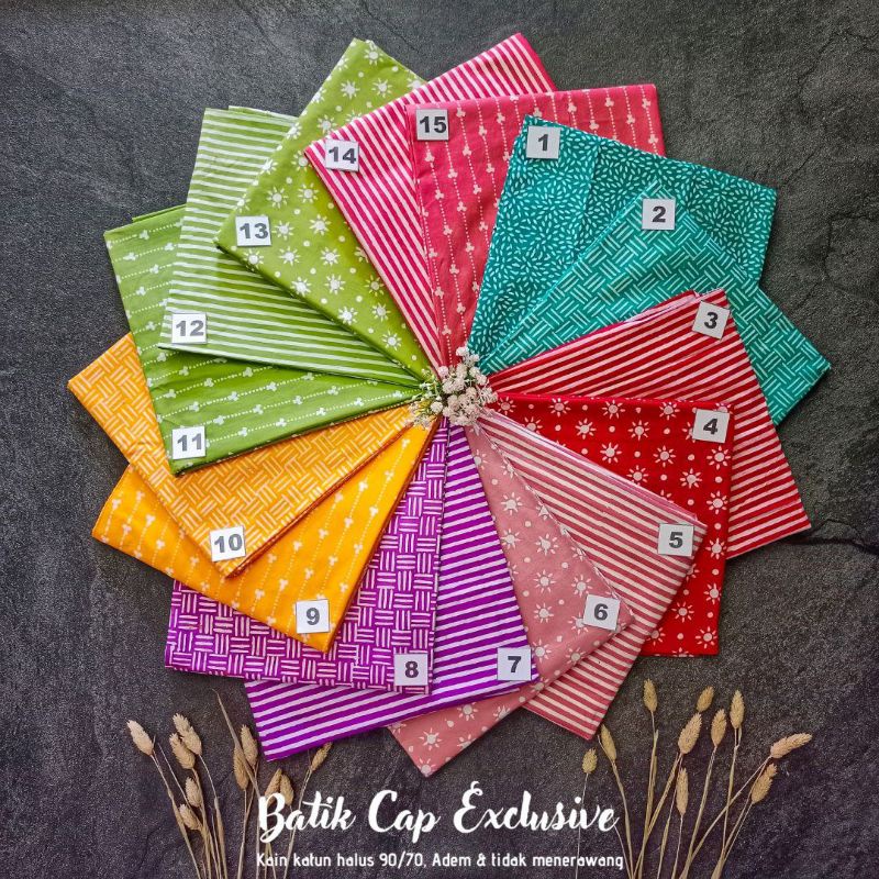 Hn kain batik cap garutan handmade warna kuning mustard batik cap garutan batik murah pekalongan