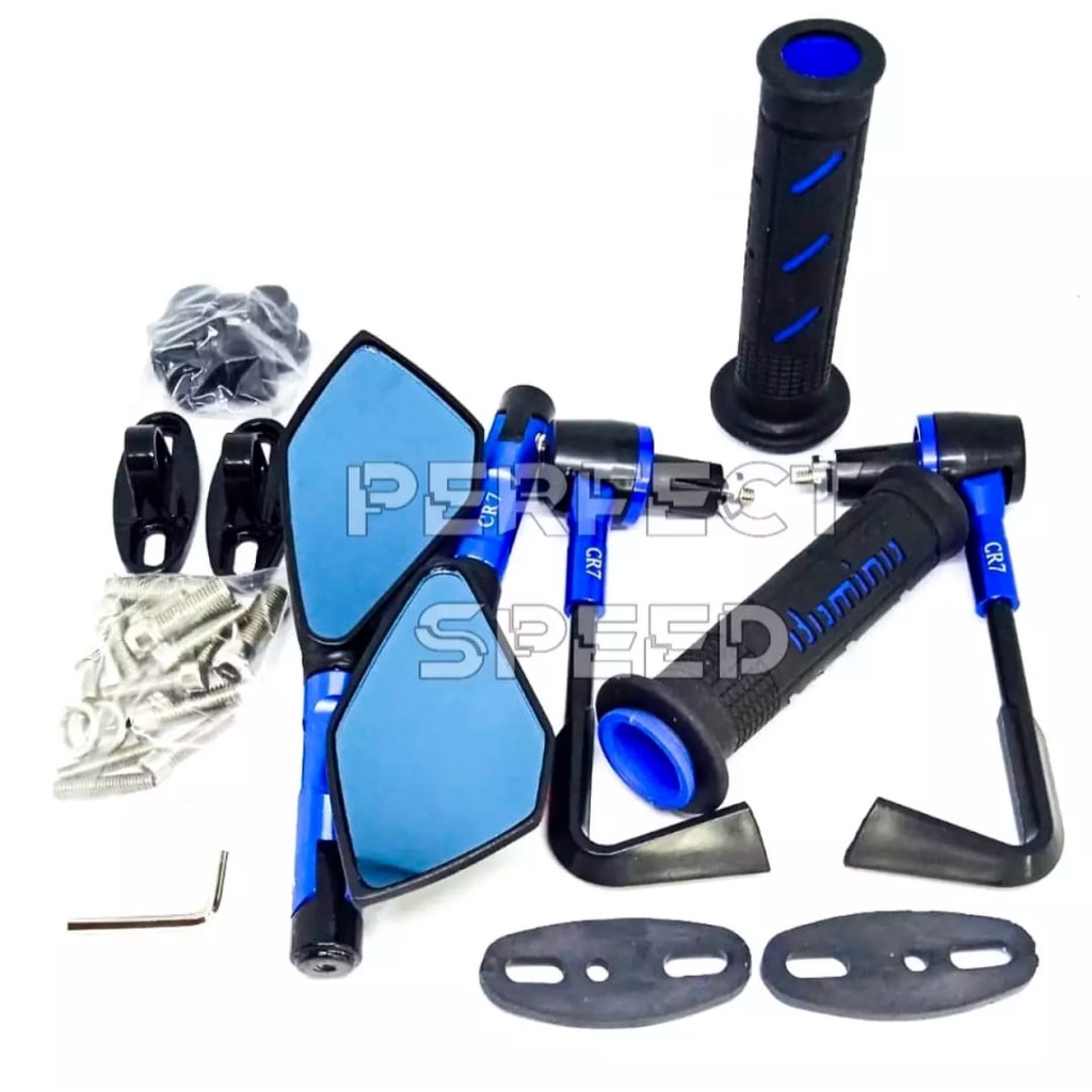 (PAKET 3IN1) #PROGUARD L+SPION TOMOK V2+HANDGRIP DOMINO RACING# UNIVERSAL SEMUA MOTOR