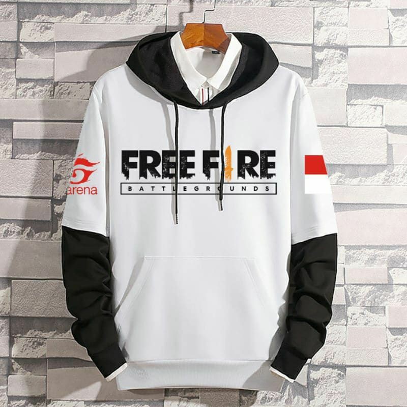 Sweater Pria Wanita FREE FIRE FF Hoodie Jumper Jaket Couple bahan Fleece Hot Item Best Seller Trend