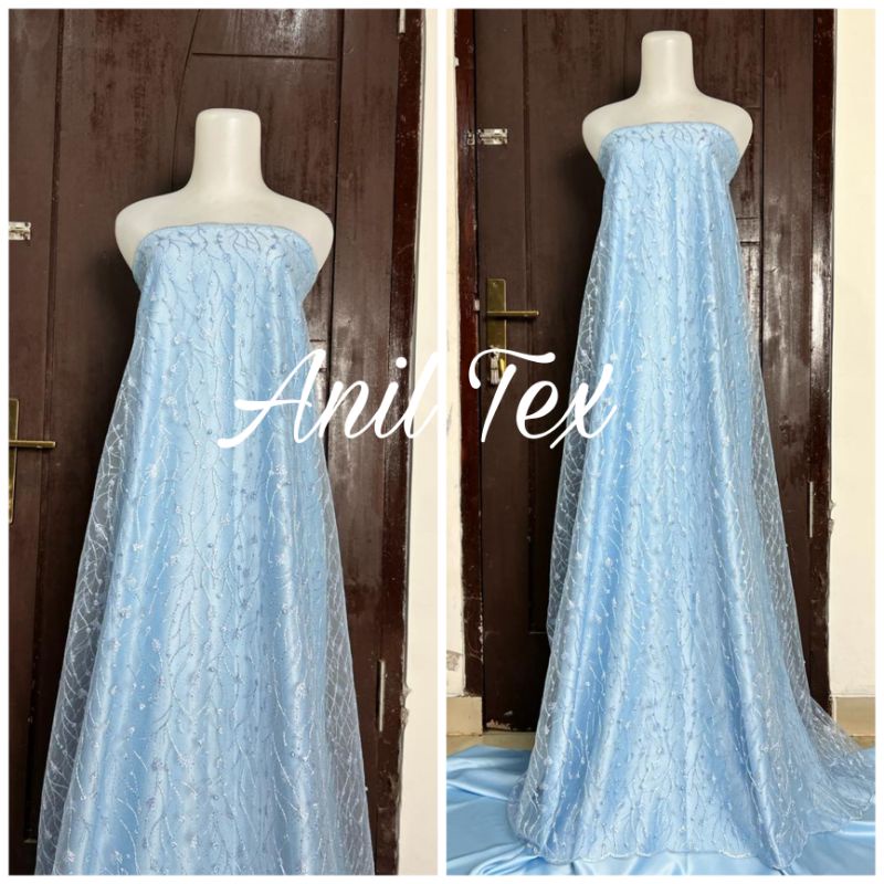 PROMO!!! Kain Tile tulle Akar Mutiara / Bahan brukat akar mutiara / Bahan Brokat Kebaya