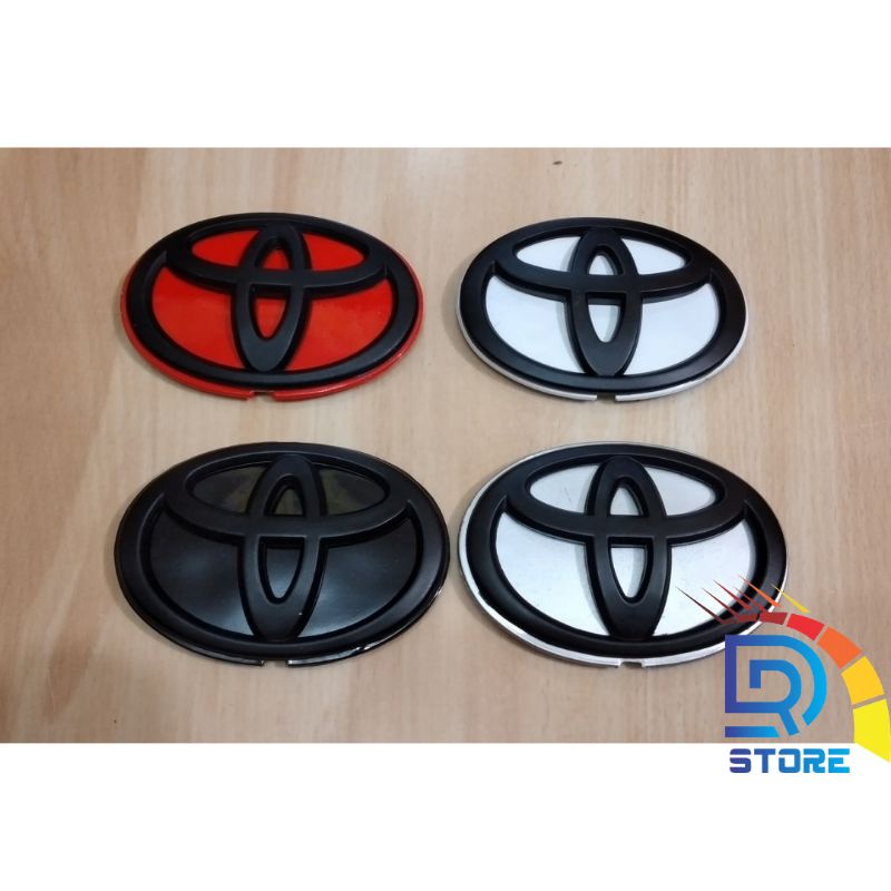 Logo Cover Ban Serep Toyota Rush Kaki 4 2008-2015 Logo Hitam Doff