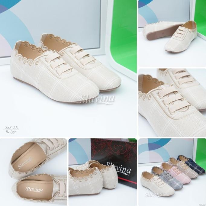 Sepatu Wedges Slavina Allysia 588-2E Cewek Wanita Original Murah MURAH