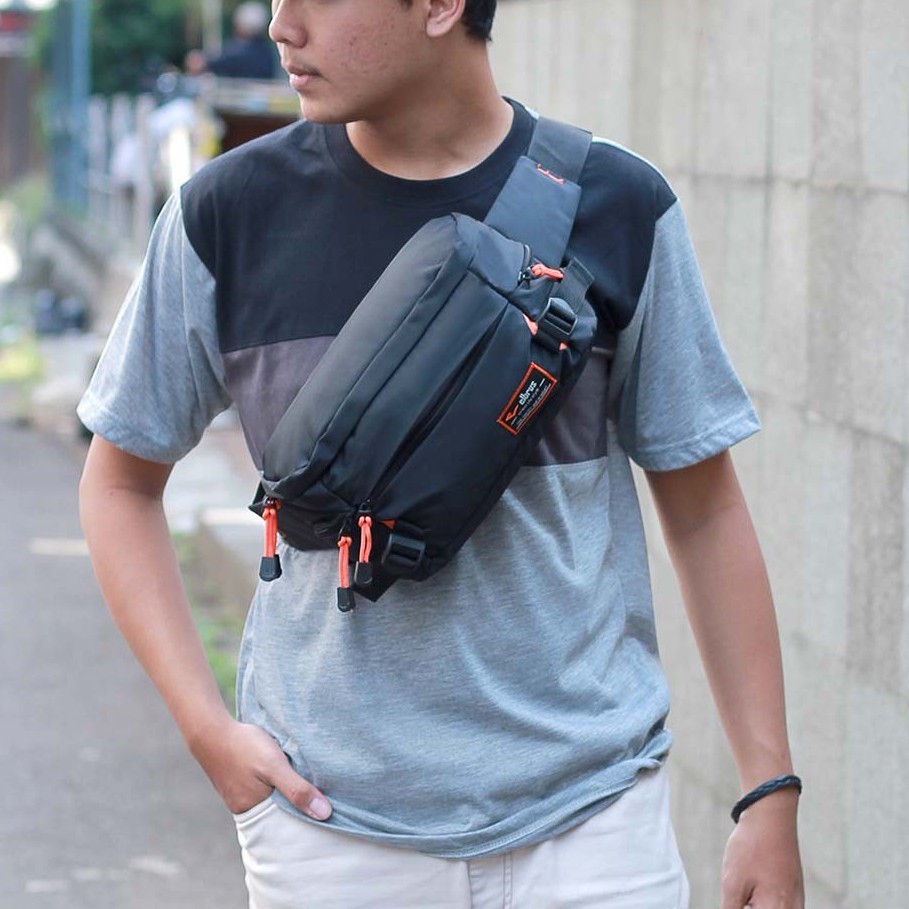 Tas Waist Bag Selempang Pria Waistbag Cowok