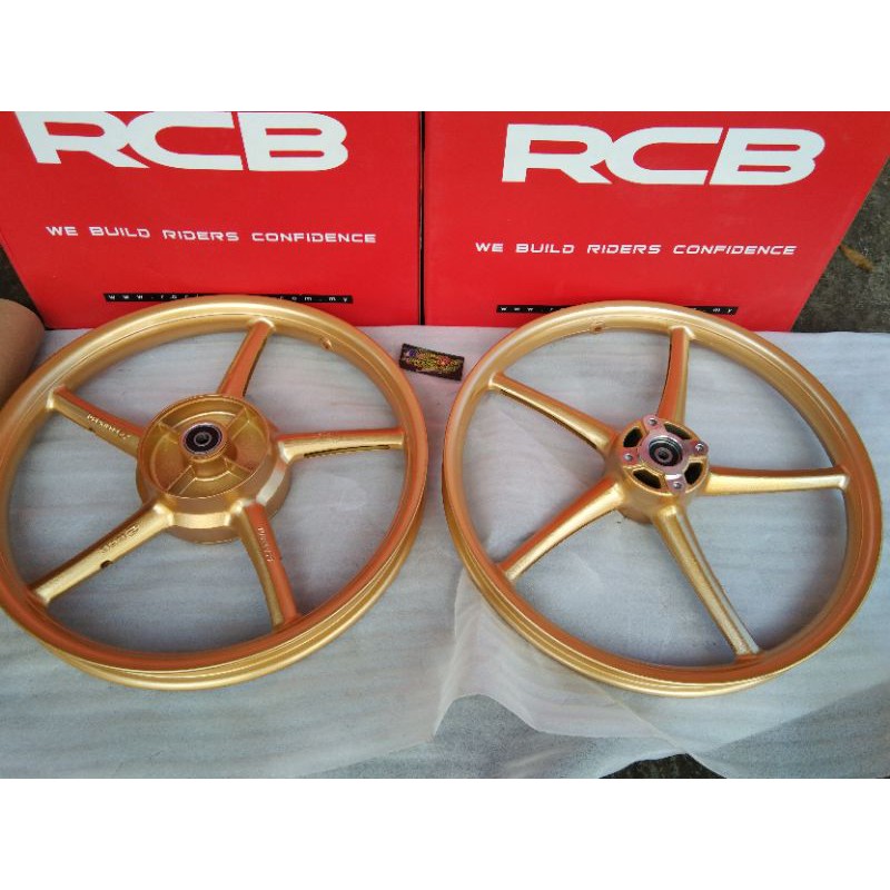 VELG BINTANG RCB SP522 GOLD VELG RCB RING 17X140 17X160 VELG RCB DEPAN BELAKANG PALANG 5 YAMAHA JUPI