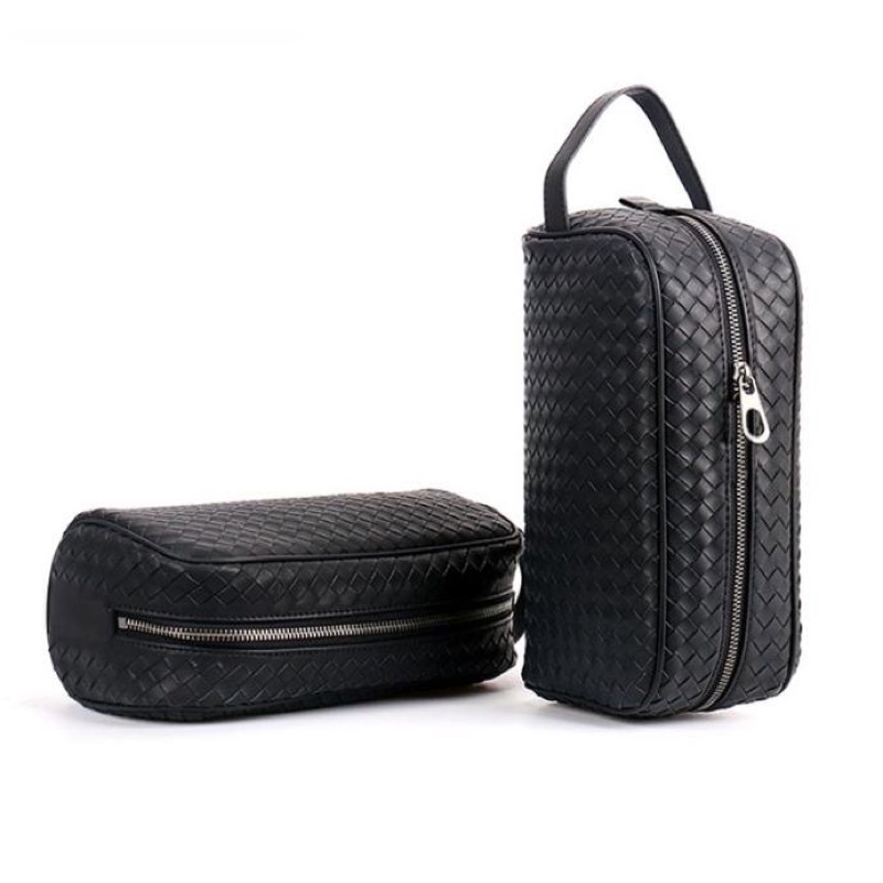 Clutch Kulit Pria Wanita Tas Tangan Pria Pouch BTG Motif Anyaman