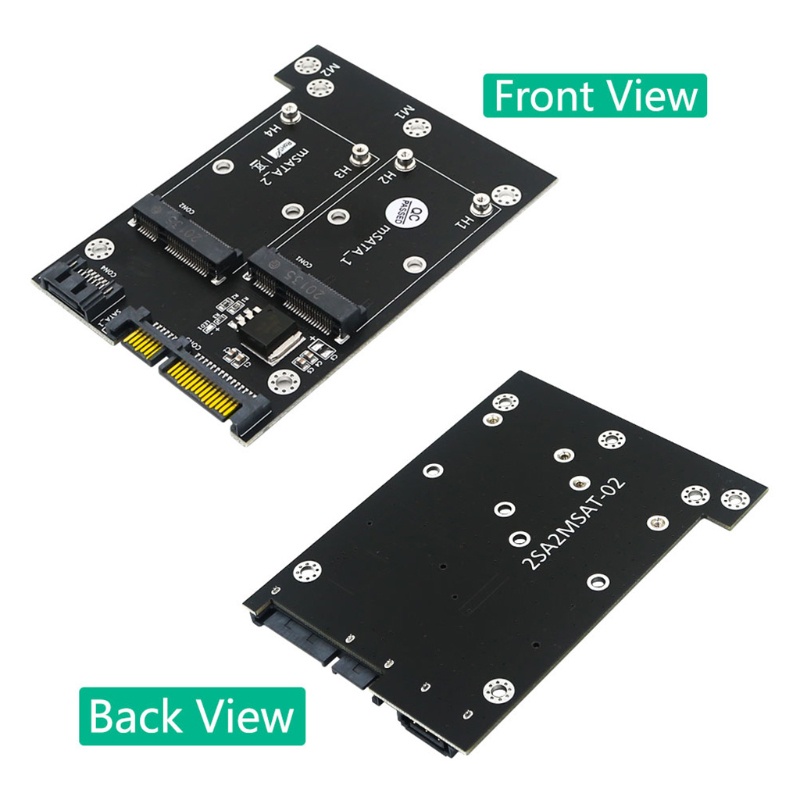Btsg Portable Msata Ke Dual SATA3 Adapter 2-in-1 6Gbps Kartu NGFF Converter Kecepatan Tinggi