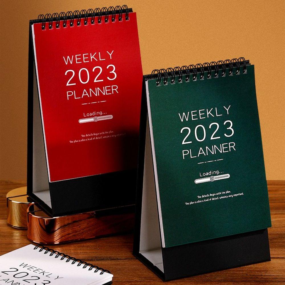 [Elegan] 2023kalender Kreatif Sederhana Bulanan Notebook Alat Tulis Jadwal Planner Jadwal Planner