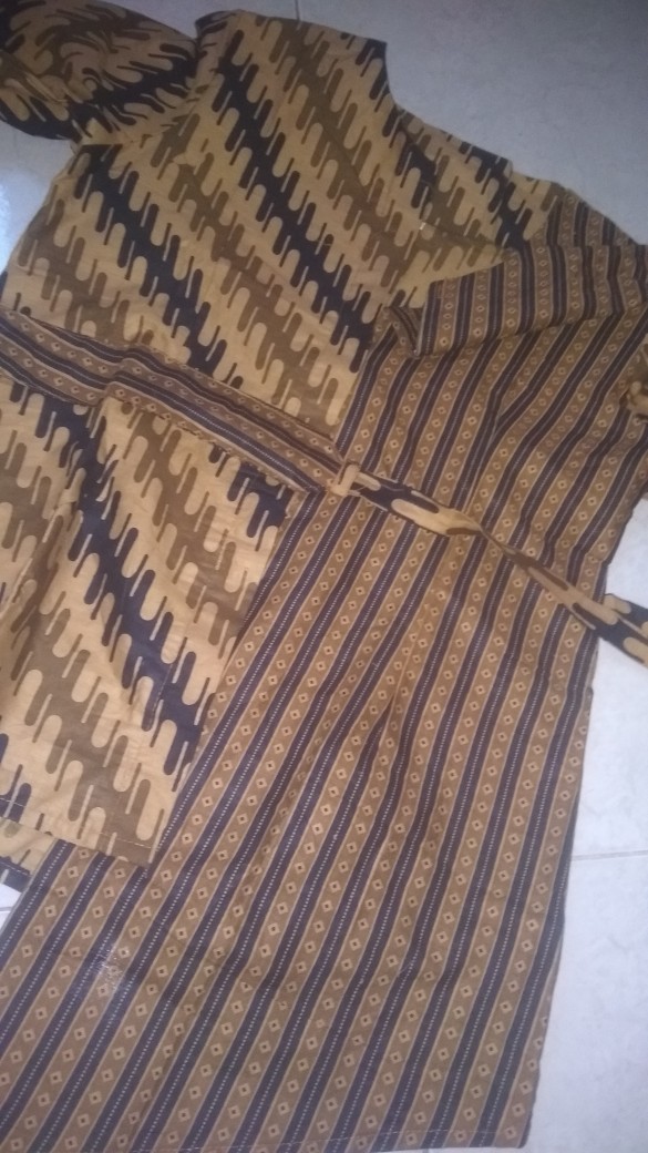 Tey-17 Batik Wanita Asj Sa Hrb026 Kenongo Kemeja Tosca Pendek