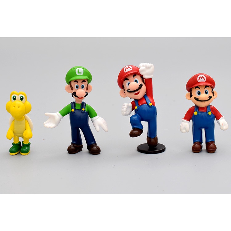 18Pcs/Lot Super Mario Bros PVC Action Figures Toys Yoshi Peach Princess Luigi Shy Guy Odyssey Donkey Kong Model Cartoon Dolls