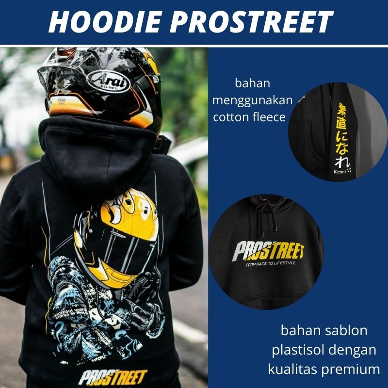 Jaket Prostreet Hoodie Racing Korea Hitam |  Baju Prostreet  | Jaket Cn Pria Prostreet | Prostreet Hoodie Jaket Sunmori Sunmoride | Sweater Hoodie Sunmori