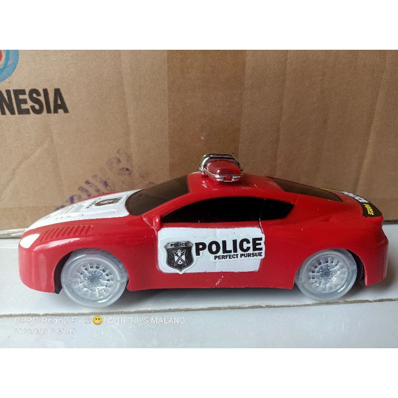 mobil polisi mainan baterai ada musik + led nya / super police car ST 22 - C20