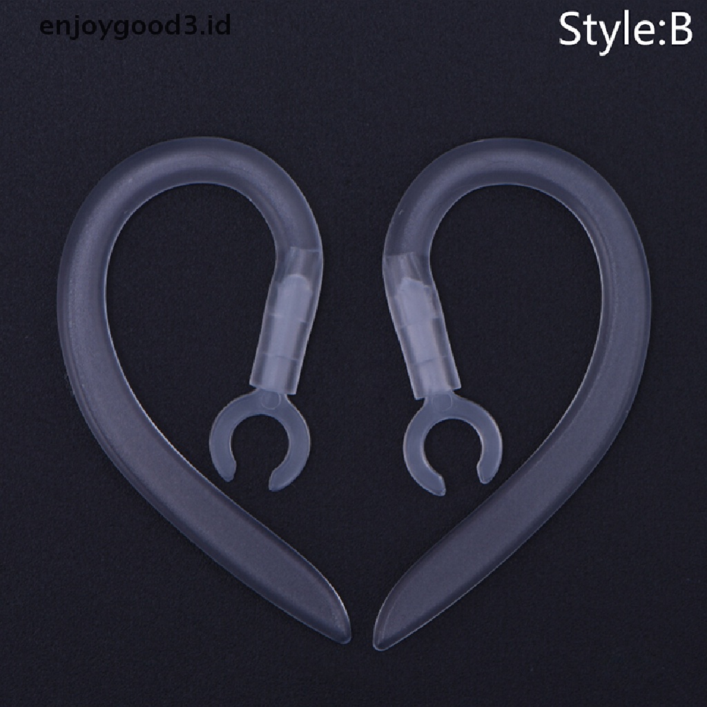 Klip Kait Earphone Bluetooth Bahan Silikon Transparan Ukuran 5 / 6 / 7 / 8 / 9 / 10mm