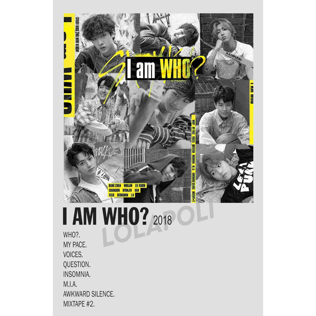 Poster Cover Album K-Pop I Am Who? - Stray Kids