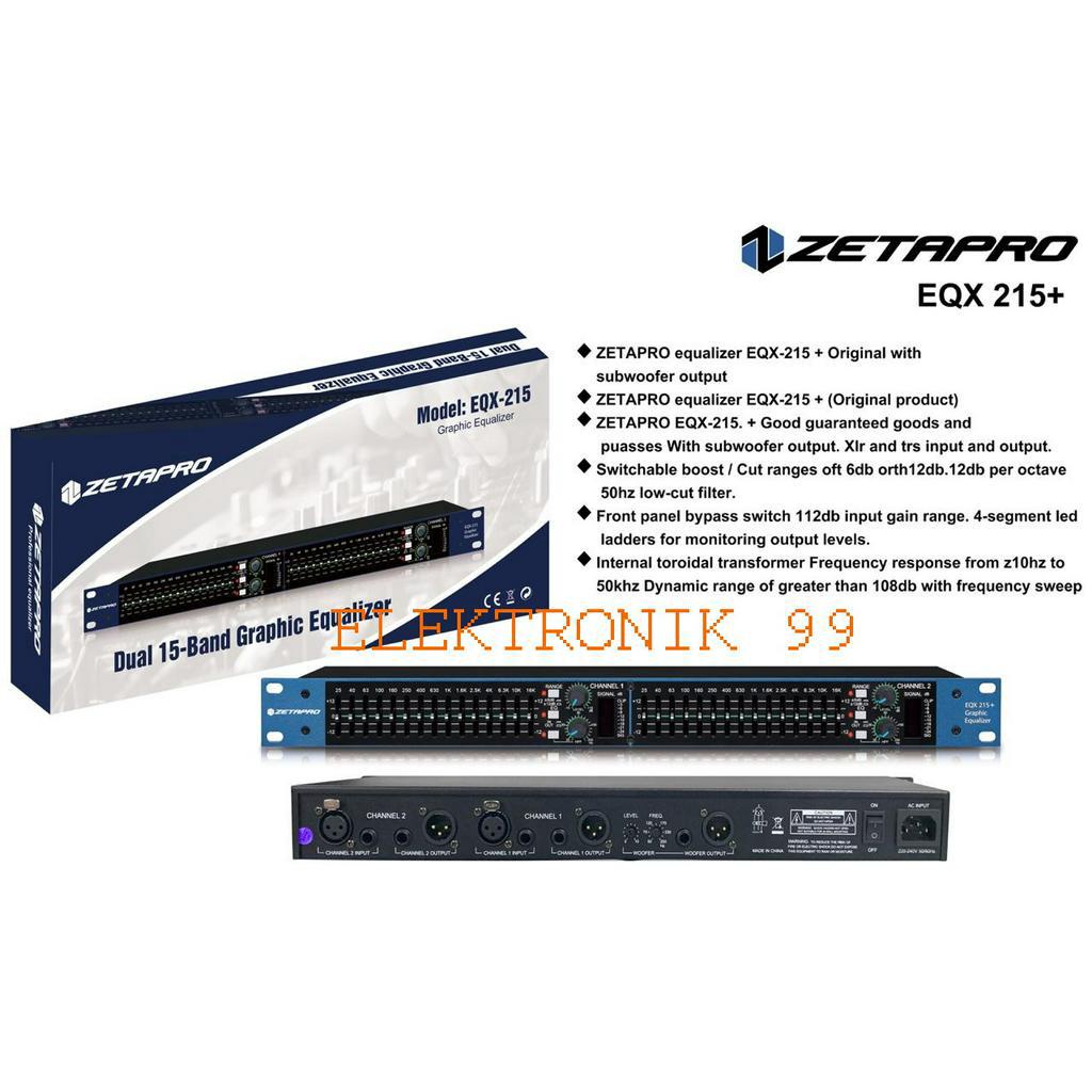 equalizer zetapro Eqx215 with subwoofer eqx 215 original