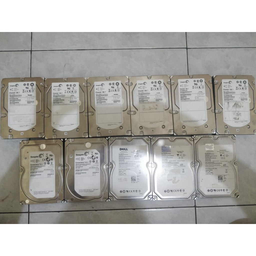 HDD Hardisk SAS Server Seagate 3.5" 300GB/500GB/1TB Bekas Ori