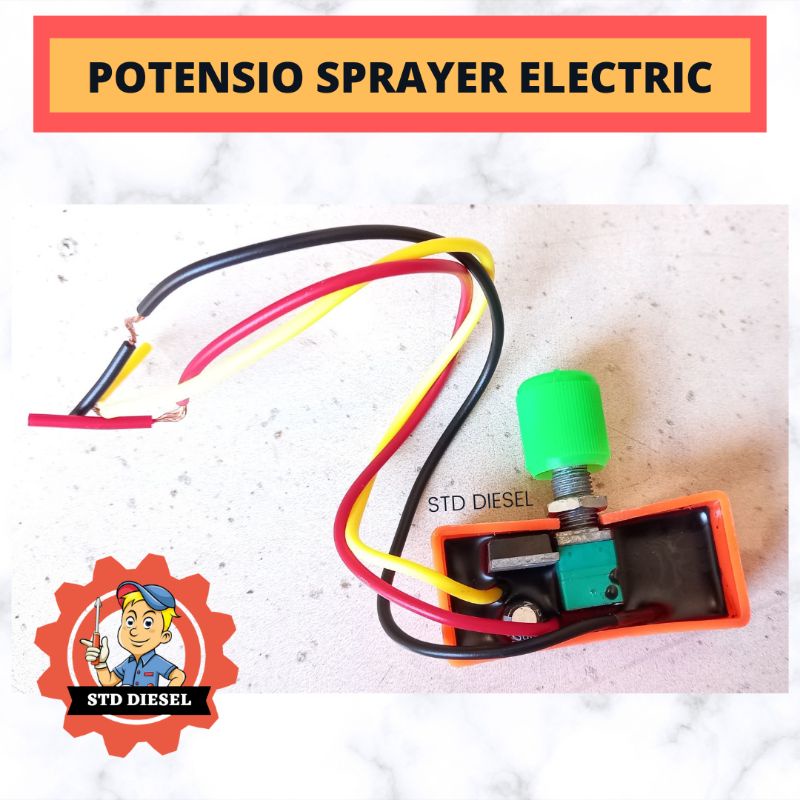 POTENSIO WATER PUMP POMPA AIR 12 VOLT SPRAYER ELEKTRIK BIG BODY