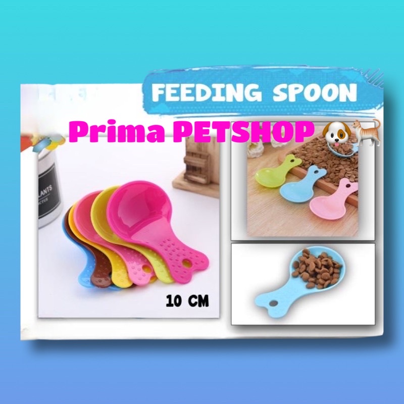 Serokan sendok makanan kucing dan anjing Feeding Spoon