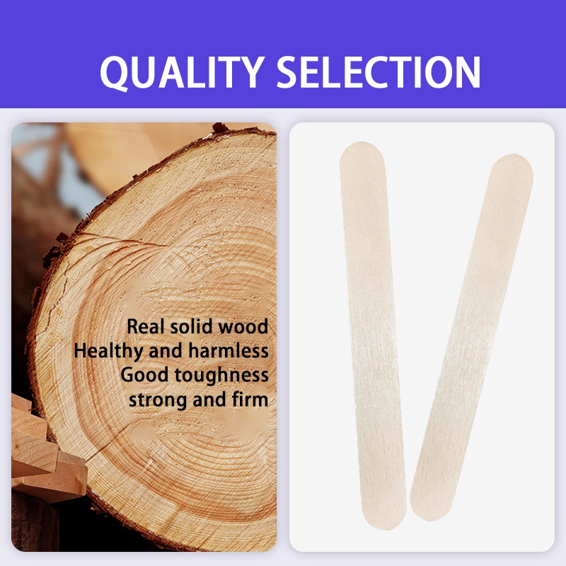 ★100pcs-Steril★ Tongue Spatel/Kayu Spatel Lidah/Wooden Tongue Depressor/Care Wooden Tongue Depressor