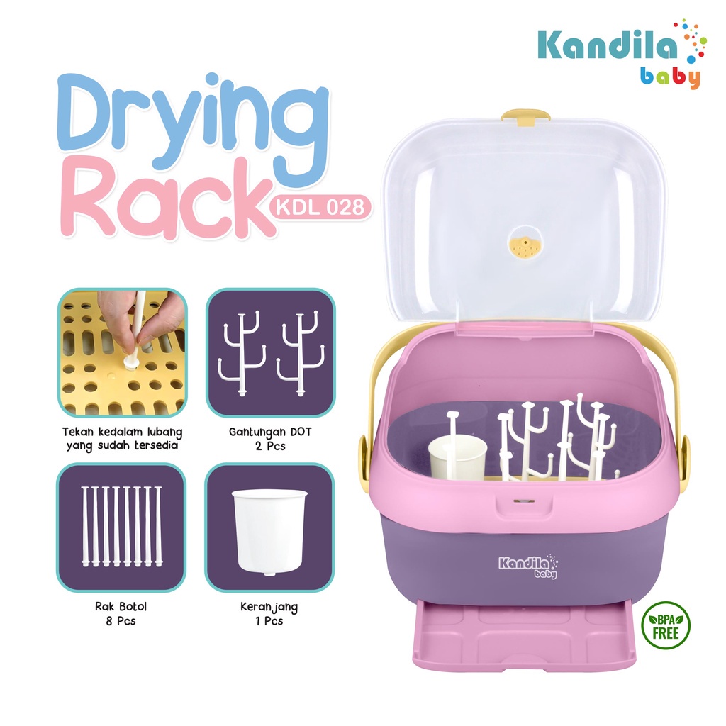 KANDILA BABY DRYING RACK KDL028 / KDL028-1 / KDL028-2 RAK PENGERING BOTOL SUSU BAYI