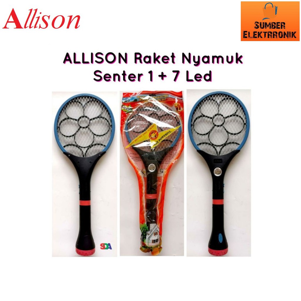 Raket Nyamuk Allison 228 Plus Senter Yang Bisa Dilepas - Charge Listrik