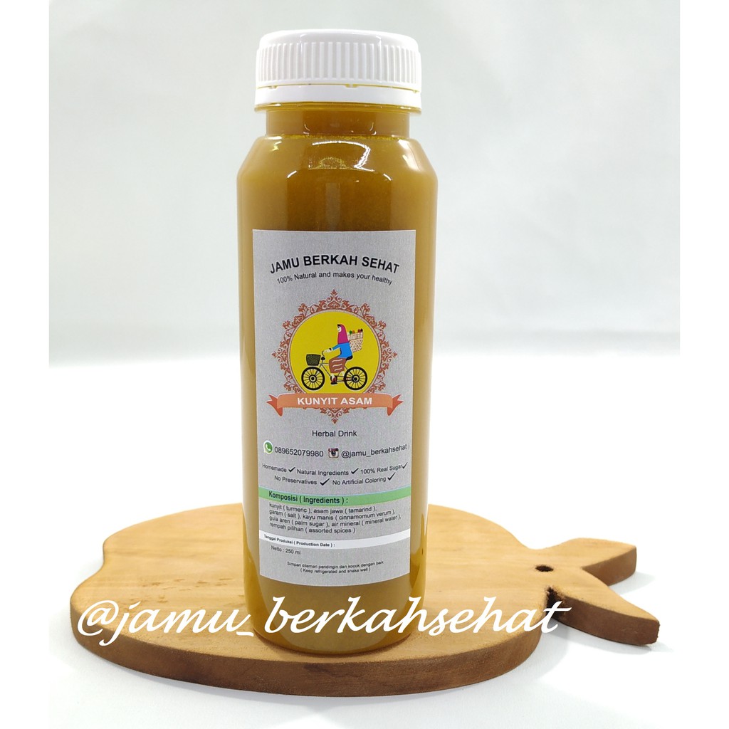 

Jamu Kunyit Asam 250 ML Jamu Berkah Sehat