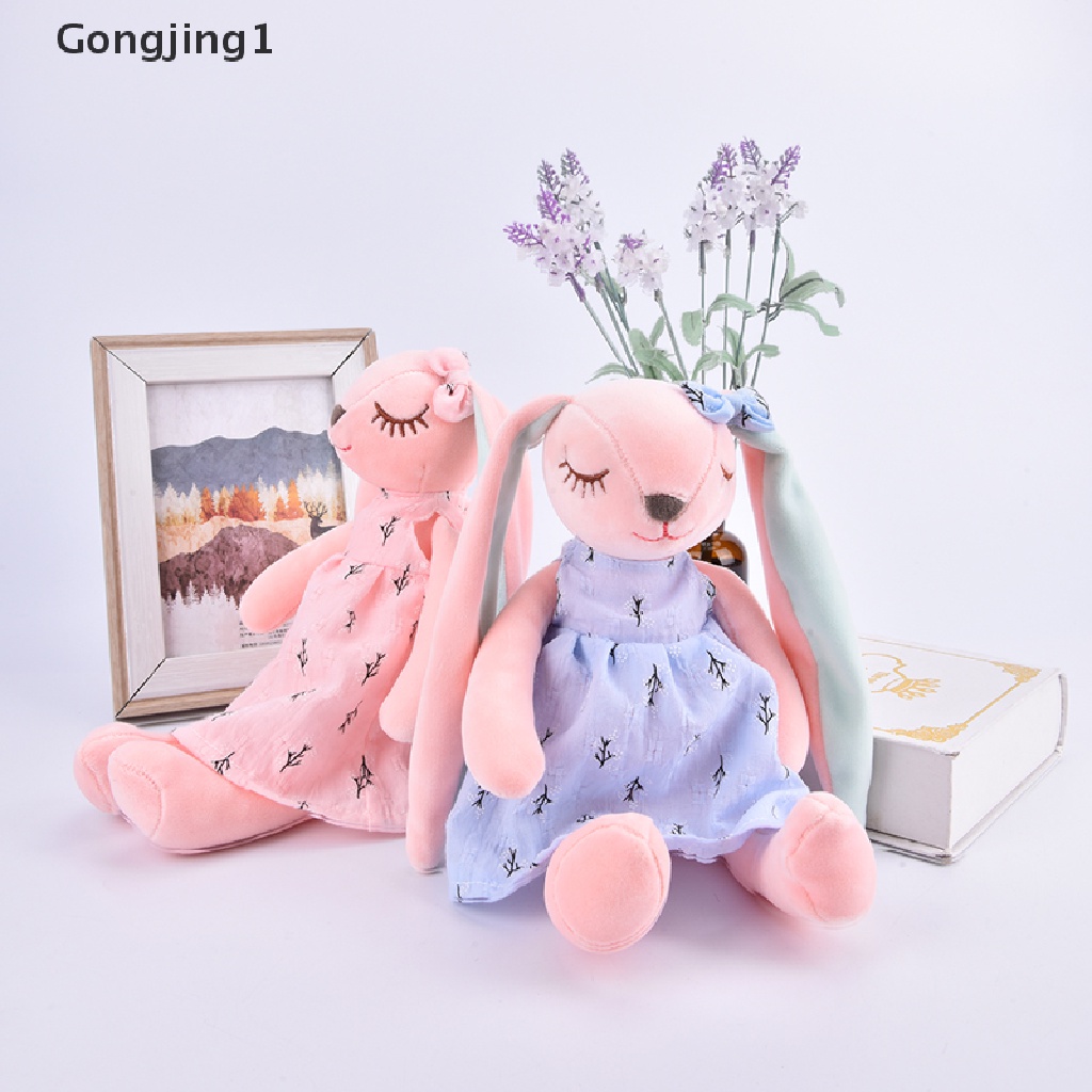 Gongjing1 Mainan Boneka Kelinci Telinga Panjang Bahan Plush