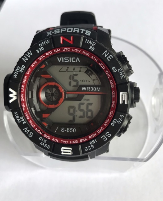 Jam tangan sporty digital fashion watch visica anti air diameter super jumbo