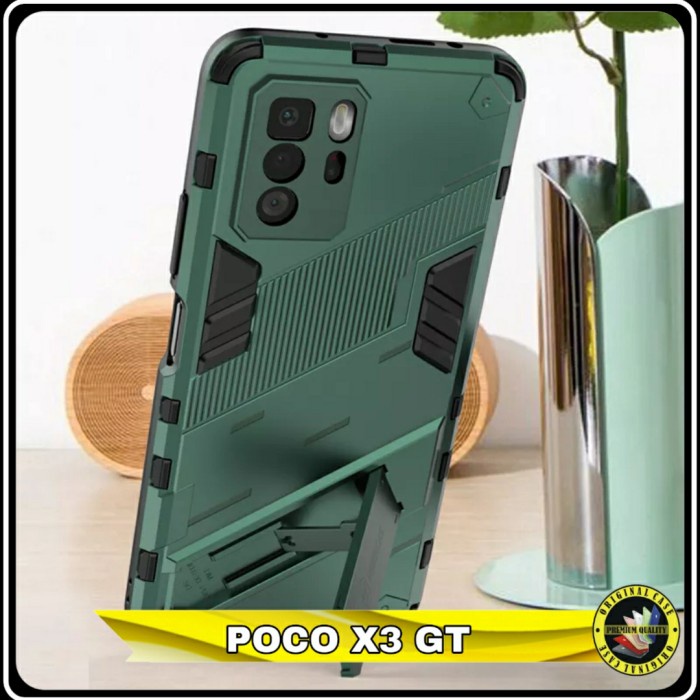 Casing Xiaomi Poco X3 GT Hard Case Kickstand Amor Cover amor Robot