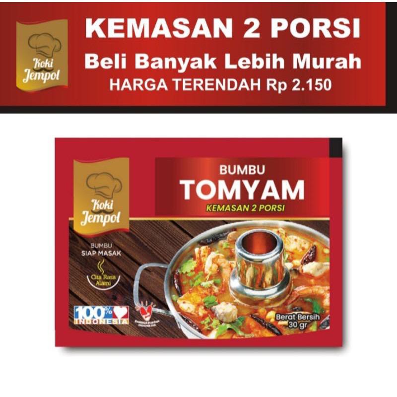 

Bumbu Koki Jempol MINI Tomyam 2 porsi Tomyum Thai Tom Yum Thai Perencah Tom Yam Paste