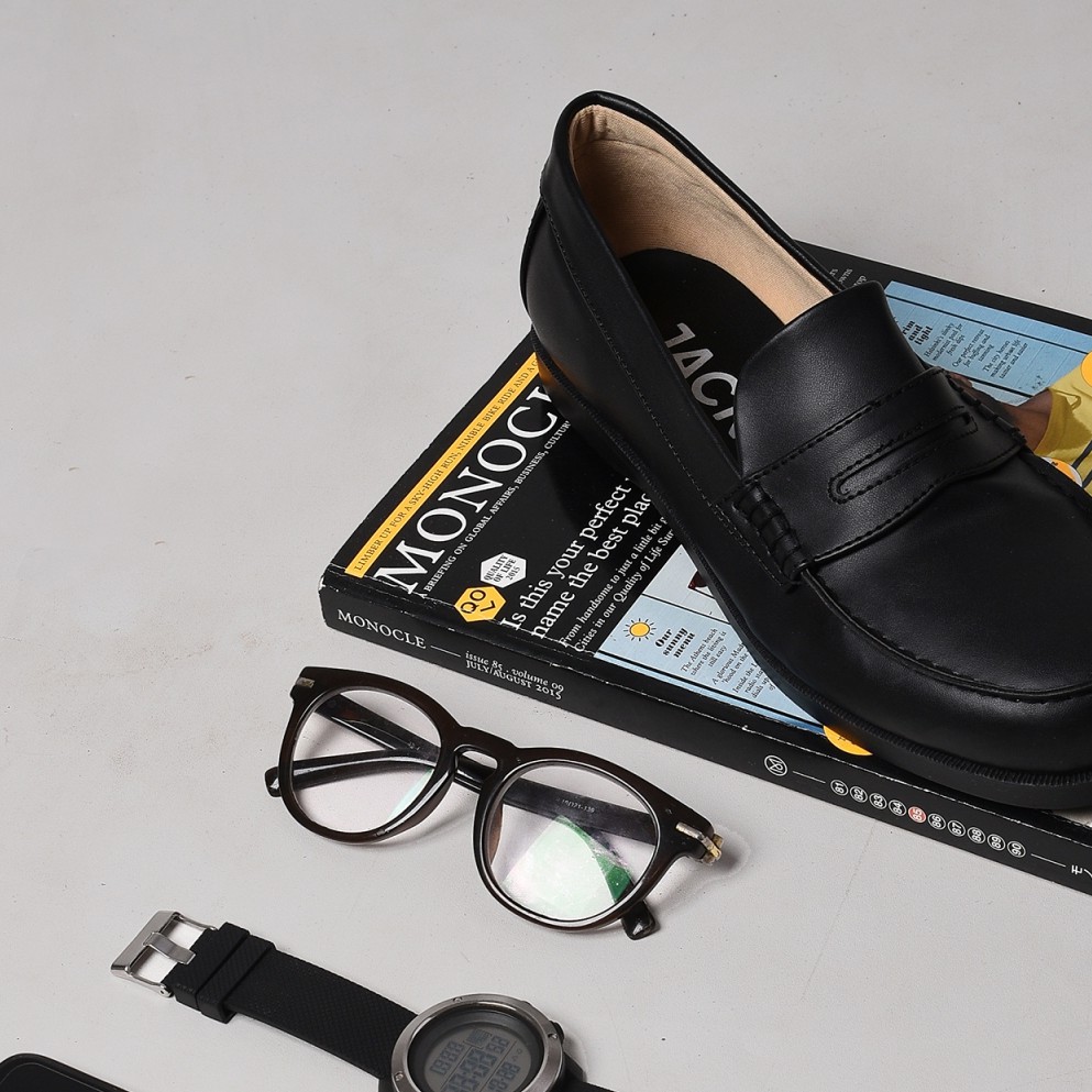 PANTOPEL BLACK |ManNeedMe x Jack| Sepatu Formal Pria | Pantofel Kantor / Pdh ORI