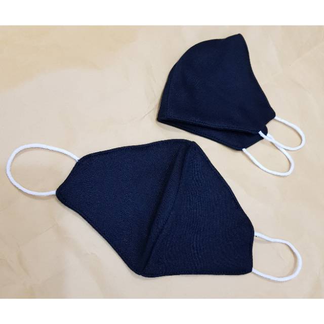 Masker kain 3 ply  earloop 3 ply / MASKER KAIN / masker kain hitam earloop 3 lapis ( dewasa )