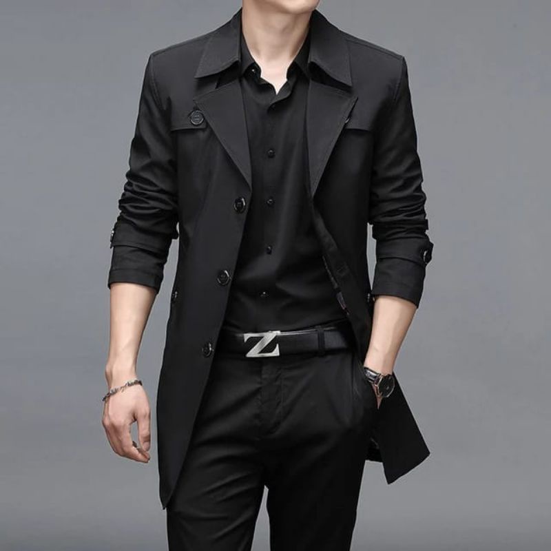 blazer long coat pria terbaru/jas blazer panjang