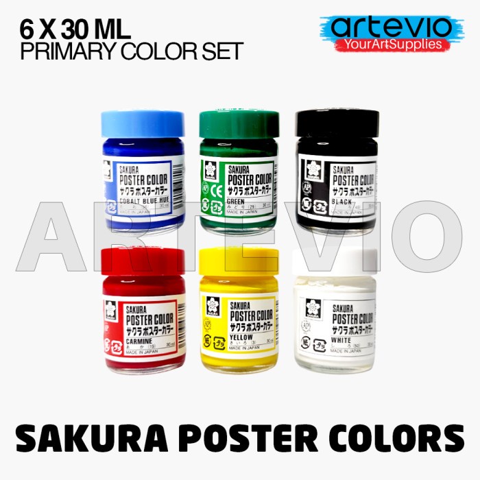 

Cat Poster Sakura 30ml / Cat Poster Set / Sakura Poster Colors 6x30ml