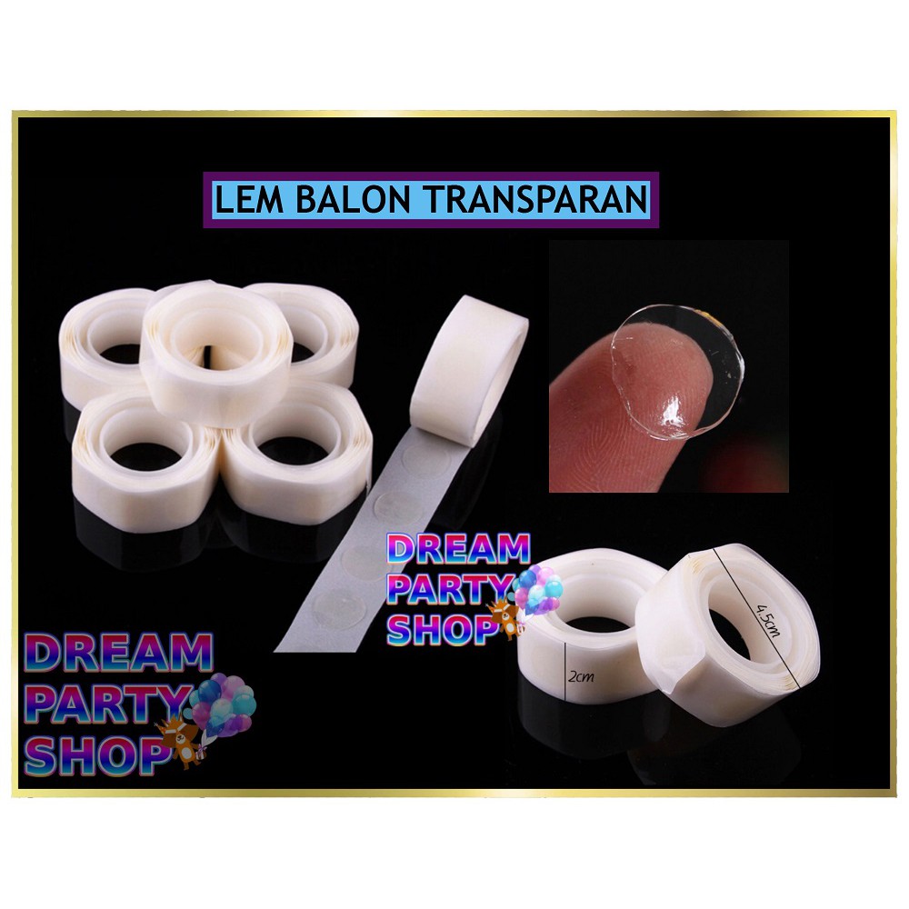 Lem Balon Transparan/ Lem Dekor Balon/ Lem Tempel Balon