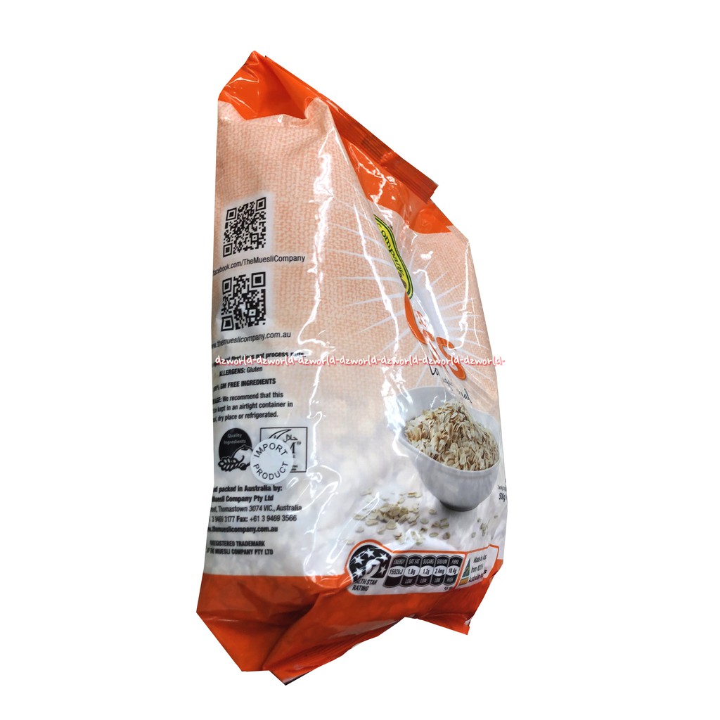 Rolled Oats Low Sugar Cereal Sereal Tanpa Gula 500gr