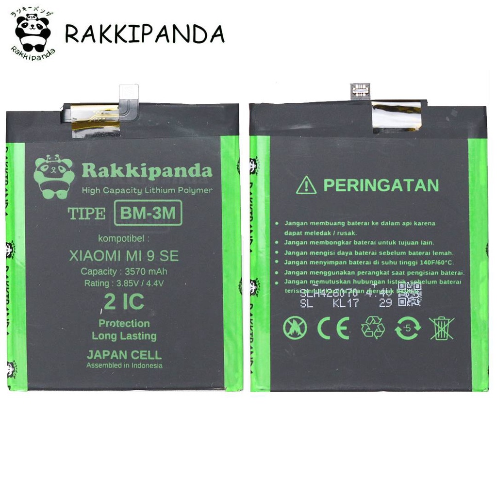 R/K- RakkiPanda - BM3M BM 3M MI 9 SE Batre Batrai Baterai